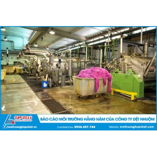 Annual forms of environmental studies of textile and dyeing firms
