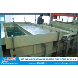 Annual environmental report of the plating firm