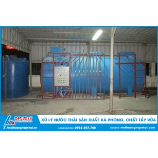 Wastewater therapy of cleaning soap manufacturing, detergent